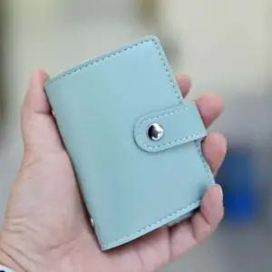 자격증케이스 가죽 포토카드 카드 자격증 수첩 지갑 민트 26장입
