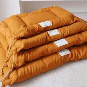 어텀컬러애견베스트방석 고정끈애견쿠션방석(오렌지)L