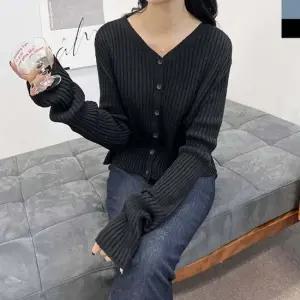 반팔가디건 여리핏 브이넥 골지여성 가디건