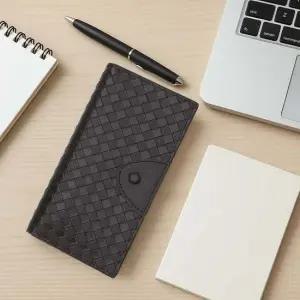 클래식 다크브라운 소가죽 장지갑