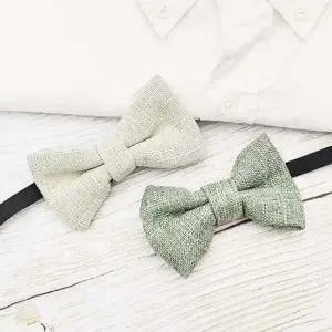 SFr 컬러 린넨 보타이 리본넥타이