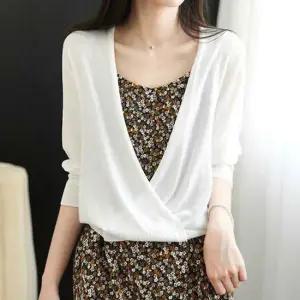 데일리패션 여성 칠부소매 얇은 니트 가디건 봄 여름 카디건