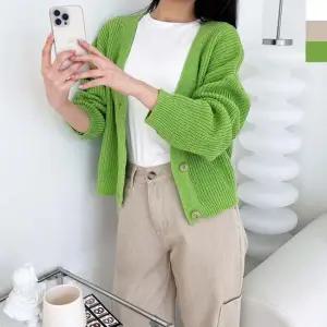 여자가디건 여자 머쉬오버핏 니트가디건