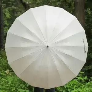 내추럴 우드 핸들 장우산 파스텔 크로마 장우산 튼튼한 패션 빅사이즈