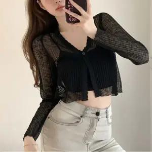 봄가디건 여자 시스루 얇은 소재 여리 스타일 크롭 가디건