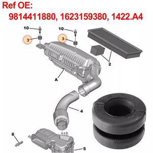 자동차 필터 하우징 거치대 버퍼 고무 커버 마운트 9814411880 시트로엥 푸조 1422A4 X4 쉬운 설치