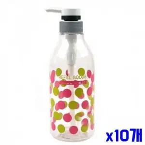 WL 화장품 공병 리필 펌프용기 500ml-색상랜덤 x10개 WFLQP96