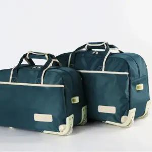 고품질 트롤리백 바퀴 여행 보스턴 가방 2종세트 터키그린 (WFKK031)
