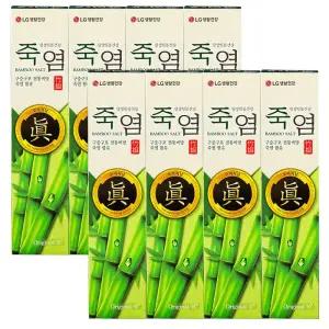 LG생활건강 죽염 오리지날 진 치약 160g 8개 죽염 오리지날 진 치약 160g