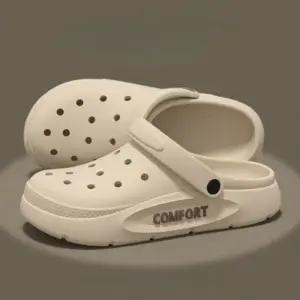 슬리퍼 웨지 힐 빅사이즈 앵글 스트랩샌들 플랫 통굽 (WFKKX72)