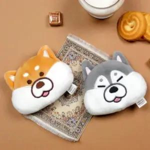 시바 스피리트 따뜻한 핫팩 허스키 얼굴형 찜질 인형 미니 보온팩 WFLR8B4