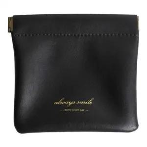 다용도 천연가죽 스테디 미니파우치다크블랙 (WFKK54R)