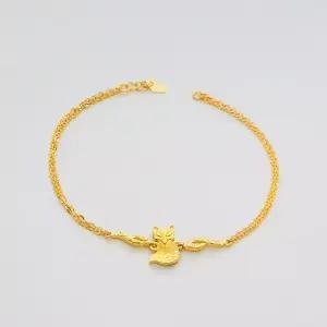 [베티블루] 995 999 24K 순금 컷팅 여우 여성 여자 7.5g 금 팔찌