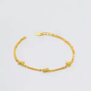 [베티블루] 995 999 24K 순금 트리플 잎사귀 리프 여성 여자 7.5g 금 팔찌