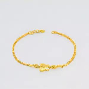 [베티블루] 995 999 24K 순금 정면 하프 나비 여성 여자 3.75g 금 팔찌