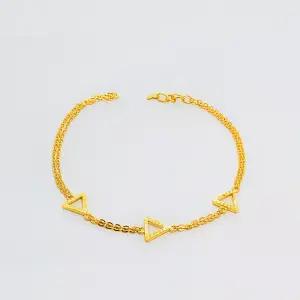 [베티블루] 995 999 24K 순금 트리플 트라이앵글 세모 여성 여자 3.75g 금 팔찌