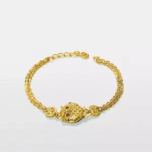 [베티블루] 995 999 24K 순금 귀여운 장군 부엉이 여성 여자 11.25g 금 팔찌