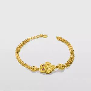 [베티블루] 995 999 24K 순금 허그 날개 부엉이 여성 여자 3.75g 금 팔찌