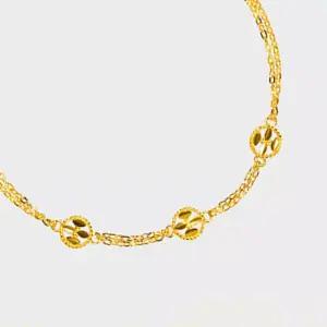 [베티블루] 995 999 24K 순금 귀여운 트리플 써클 여성 여자 3.75g 금 팔찌