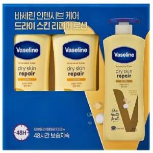 바세린 인텐시브 드라이 스킨 리페어 로션 600ml x 3개 /겨울보습/바디로션/드라이스킨케어