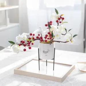 벚꽃 조화 화분 비둘기 set 34cm 인테리어 봄 테이블 장식 소품 행사 꾸미기