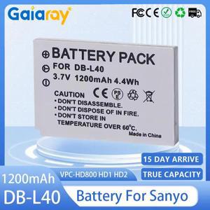 DB-L40 카메라 배터리 1200mAh 산요 VPC-HD700 HD1 충전식