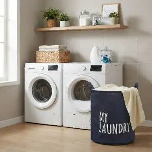 접이식 다목적 세탁 바구니 네이비 수납 다용도 빨래 정리함