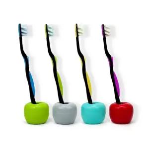 4p 실리콘 귀여운 칫솔꽂이 치솔통