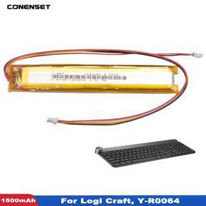 로지텍 크래프트 Y-R0064 무선 키보드 533-용 3.7V 1500mAh 교체용 배터리 000142 액세서리