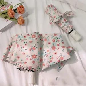 꽃무늬 3단 암막 우산 양산 미니 경량