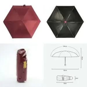 자외선 UV차단 5단 양산겸 우산 경량 양우산 레드