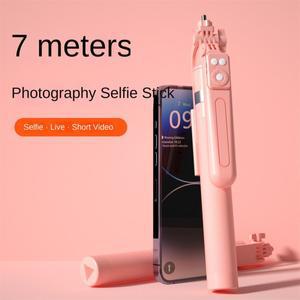 로레타 360 ° 회전 1.7M 셀카봉 무선 스탠드라이트 블루투스 원격 확장형 삼각대 포함 iPhone 호환   라이