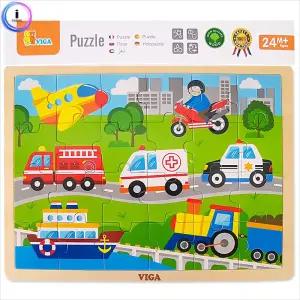 비가 24피스 직소 퍼즐 교통 퍼즐판 조각맞추기 그림 맞추기