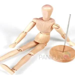 원목 관절 목각인형 30cm 우드오브제 나무 소품 데생 그림인형 동작 만화용품