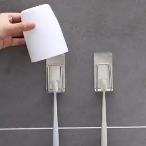 ( )다용도 접착식 스텐 칫솔 걸이 꽂이 거치대