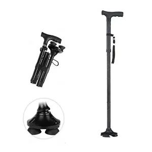 고품질 4단 접이식 길이조절 휴대용 지팡이 휠체어 지팡이 요실금팬티 목욕의자 복지용구 WFHW1JG