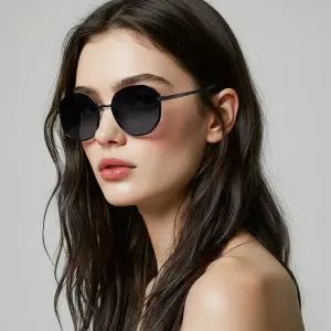 [공식][바넬] 선글라스 VN2501CS 700 라운드 메탈 패션 블랙 아시안핏 자외선차단 여자 남자