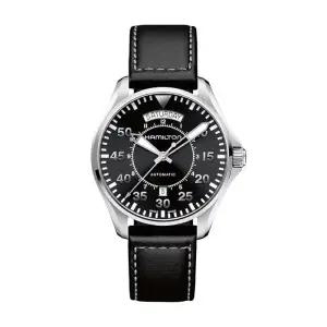 [해밀턴]해밀턴 H64615735 카키 에비에이션 파일럿 남성 가죽 시계