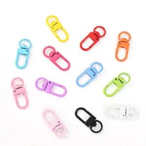 컬러 D링 키링 부자재 원터치 키홀더 개고리키링 열쇠고리 파스텔 에어팟 꾸미기 DIY 장식 D고리 재료