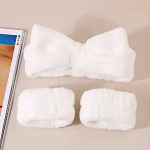 귀여운 세안 밴드 리본 헤어손목밴드 머리띠 세안세트-WFI0PG2