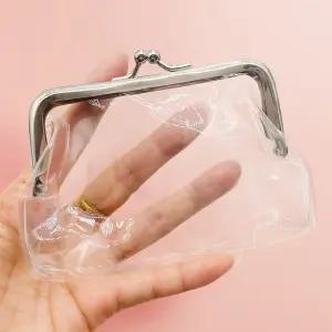 투명 똑딱이 동전 파우치 10 x 8.5 cm 클립형 일본 기념품 립스틱