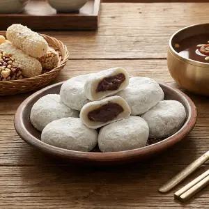 쫀득쫄깃 냉동 흰찹쌀떡 모찌 팥앙금 듬뿍 30개입