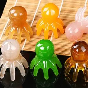 문어괄사 마사지기 도구 두피 팔뚝 어깨 빗 모양 문어발