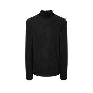 백화점 헤지스 골프 블랙 남성 자카드조직 긴팔 목 폴라 티셔츠 HUTS5D715BK