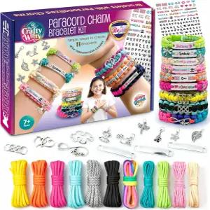 매력이 담긴 파라코드 팔찌 만들기 키트 - 8세 9세 10세 11세 12세 및 13세 14세 청소년을 위한 미술 공예