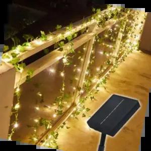 태양광조명 태양광LED넝쿨나뭇잎전구20구2m울타리조명
