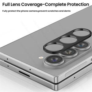 삼성 갤럭시 Z 폴드7 폴드 7용 알루미늄 합금 프레임 풀 렌즈 커버 보호 캡, 스크래치 방지 카메라 렌즈 보