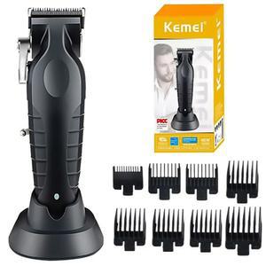 Kemei 이발기 무선 헤어 트리머, 충전베이스 포함 전문 충전식 전기 헤어 클리퍼, 정품