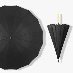 파스텔 자동 장우산 일자 우드핸들 블랙/대형 고급
