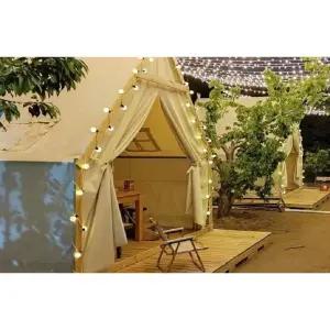 글램핑 감성 캠핑장 대형 조립식 텐트